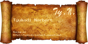 Tyukodi Norbert névjegykártya